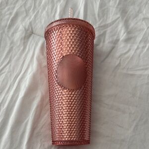 Starbucks Rose Gold Studded Tumbler with Straw